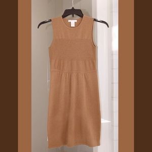 100% cashmere light brown dress small